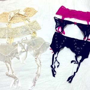 Lot 6 La Senza Garter Belts lingerie BRAND NEW XS